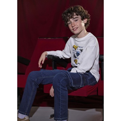 Soft denim jogger pants - DARK JEANS 10Y