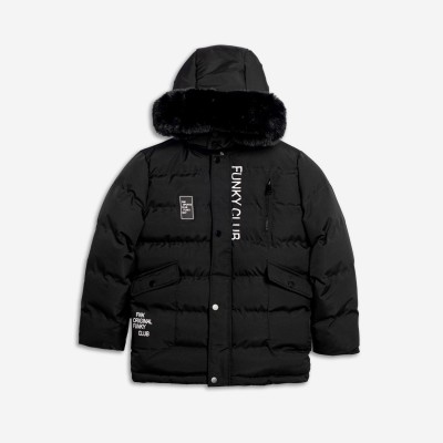 Τζάκετ με γούνα - ΜΑΥΡΟ 16Y