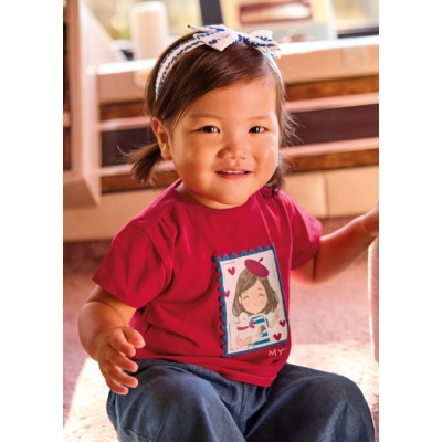 Μπλούζα κοντομάνικη με στέκα - ΚΟΚΚΙΝΟ 18M