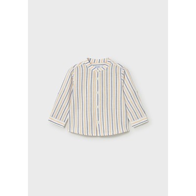 Πουκάμισο μακρυμάνικο λινό γιακάς μάο - ΡΟΔΑΚΙΝΙ 12M