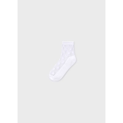 Καλτσάκι λουλούδια - ΛΕΥΚΟ 14Y