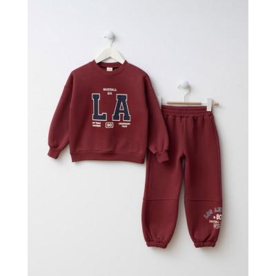 Tracksuit set - BURGUNDY 6Y