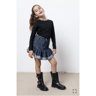 Φούστα denim με βολάν - ΤΖΙΝ 5/6Y