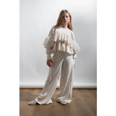 Σετ παντελόνα τούλι - ΕΚΡΟΥ 11/12Y