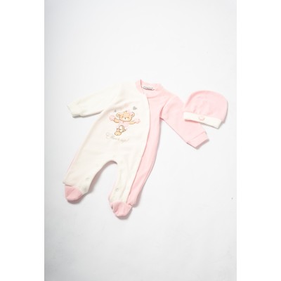 Velvet one-piece jumpsuit - POZ 0/3M