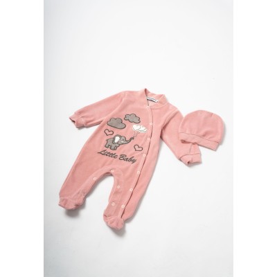 Ολόσωμο φορμάκι βελούδινο - ΡOZ 6/9M