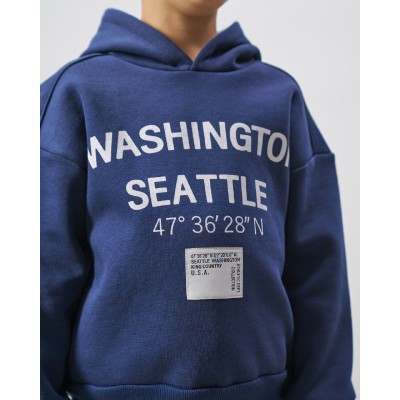 Σετ φόρμα με κουκούλα - ΜΠΛΕ 8Y