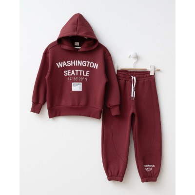 Tracksuit set - BURGUNDY 13Y