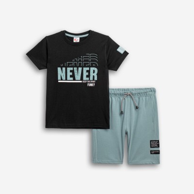 Σετ βερμούδα φούτερ αχνούδιαστη - ΜΑΥΡΟ 10Y