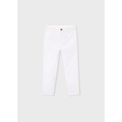 Παντελόνι chino καπαρτινέ βασικό - ΛΕΥΚΟ 10Y