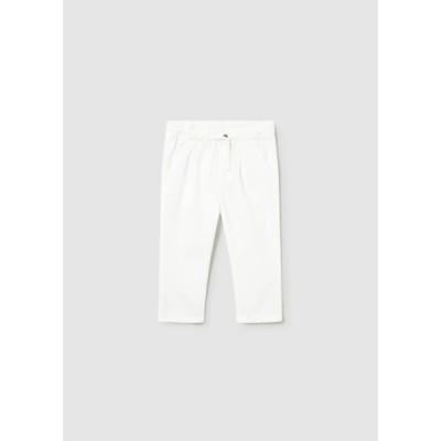 Παντελόνι λινό relaxed - ΛΕΥΚΟ 2Y