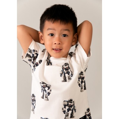 Μπλούζα κοντομάνικη σταμπωτή - ΑΝΘΡΑΚΙ 10Y