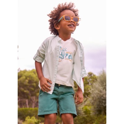 Βερμούδα λινή relaxed - ΠΡΑΣΙΝΟ 2Y