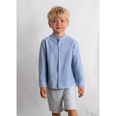 Σετ βερμούδα λινή suiting - ΜΠΛΕ 5Y