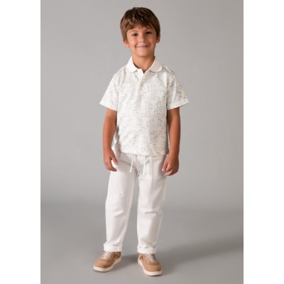 Παντελόνι λινό relaxed - ΚΡΕΜ 10Y