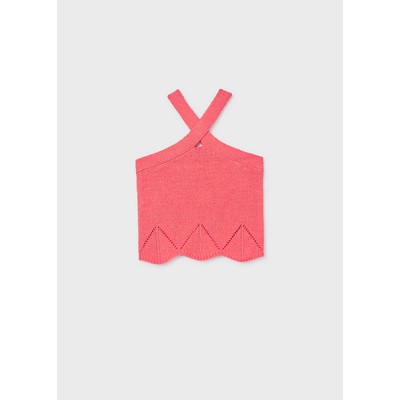 Τοπ πλεκτό halter - ΚΟΡΑΛΙ 16Y