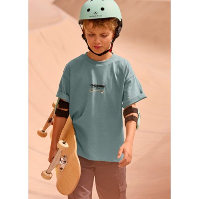 Μπλούζα κοντομάνικη πίσω στάμπα - ΠΡΑΣΙΝΟ 14Y