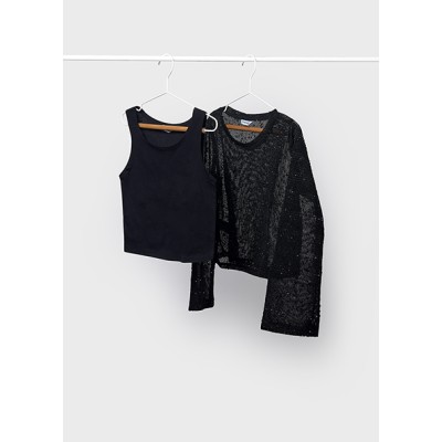 Διπλό σετ μακρυμάνικο - ΜΑΥΡΟ 16Y