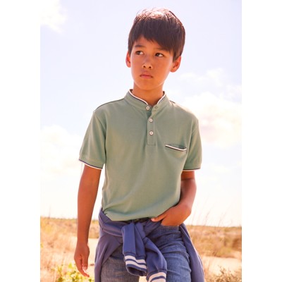 Πόλο κοντομάνικο γιακάς μαο - ΠΡΑΣΙΝΟ 10Y