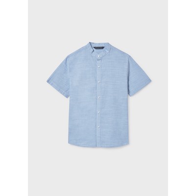 Πουκάμισο κοντομάνικο γιακάς μαο - ΓΑΛΑΖΙΟ 10Y