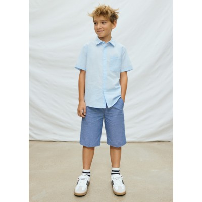 Βερμούδα λινή suiting - ΓΑΛΑΖΙΟ 16Y