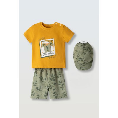 Σετ μακό με καπέλο - ΜΟΥΣΤΑΡΔΙ 9M