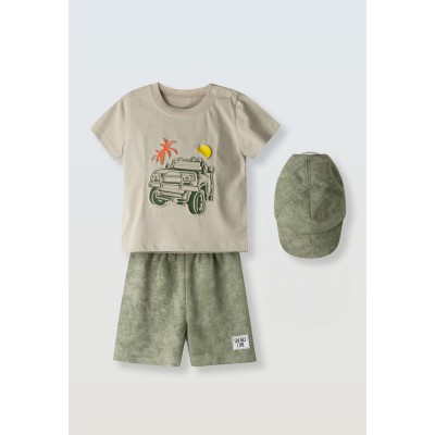 Σετ μακό με καπέλο - ΧAKI 2Y