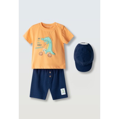 Σετ μακό με καπέλο - ΚΕΡΑΜΙΔΙ 12M