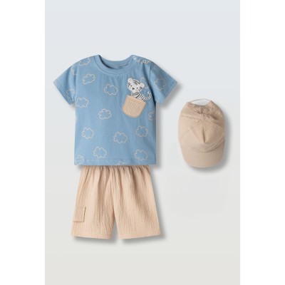 Σετ μακό 3τμχ. με καπέλο - ΣΙΕΛ 6M