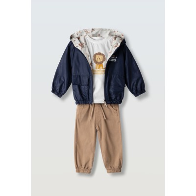 Σετ βερμούδα πουκάμισο 3τμχ. - ΧAKI 4Y