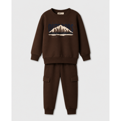 Tracksuit set - BROWN 6Y