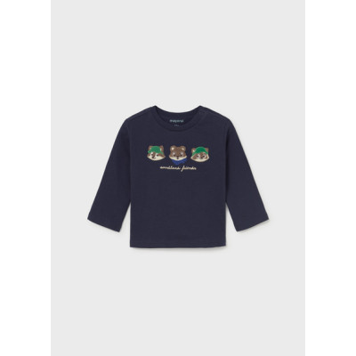 T-Shirt μακρυμάνικο κεντήματα - ΜΠΛΕ 18M