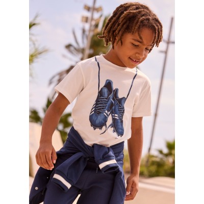 Μπλούζα κοντομάνικη παπούτσια - ΚΡΕΜ 2Y