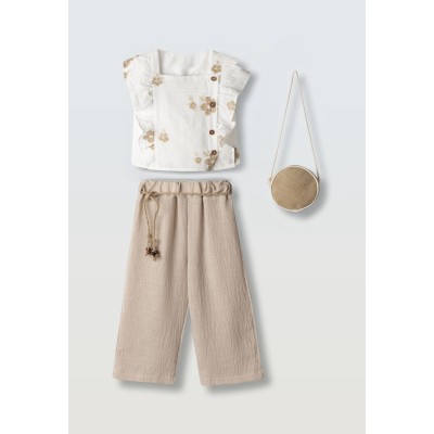 Σετ παντελόνα με τσαντάκι - ΚΑΜΕΛ 4Y