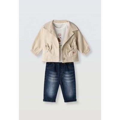 Σετ βερμούδα πουκάμισο 3τμχ. - ΧAKI 4Y