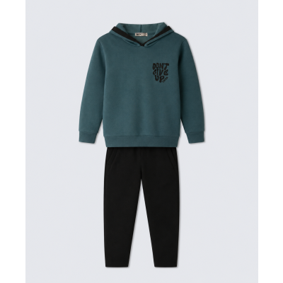 Sweatshirt tracksuit set - PETROL 8Y