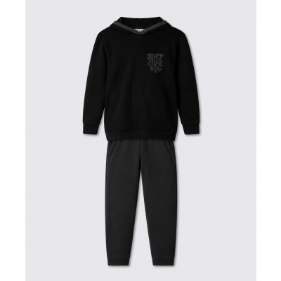 Sweatshirt tracksuit set - BLACK 16Y