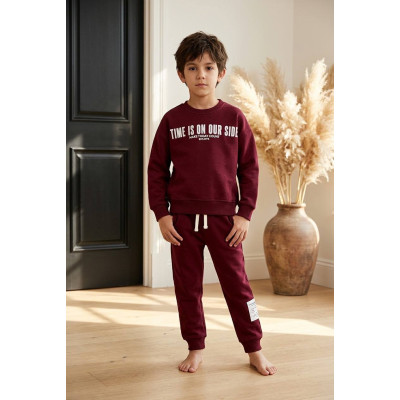 Set of shimmery jumpsuits - BURGUNDY 3/4Y