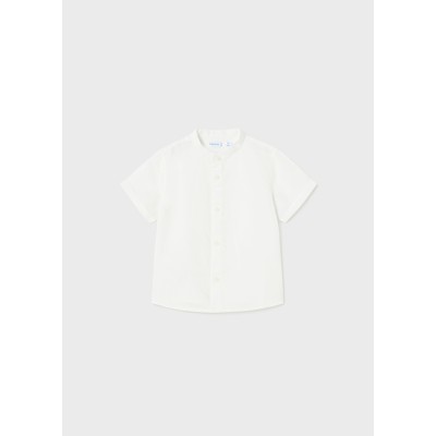 Short sleeve mahogany linen shirt - WHITE 6M