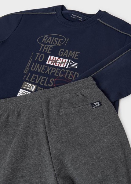 Φόρμα φούτερ print - ΝΑΥΤΙΚΟ ΜΠΛΕ 10Y