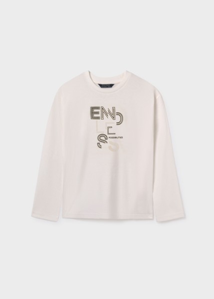 Μπλούζα μακρυμάνικη basic - ΚΡΕΜ 12Y