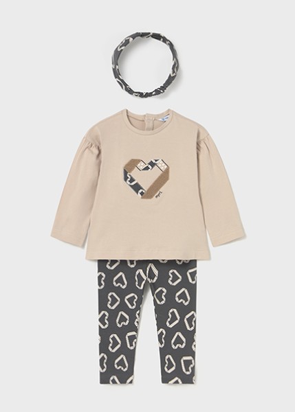 Σετ κολάν με κορδέλα - ΓΚΡΙ 12M