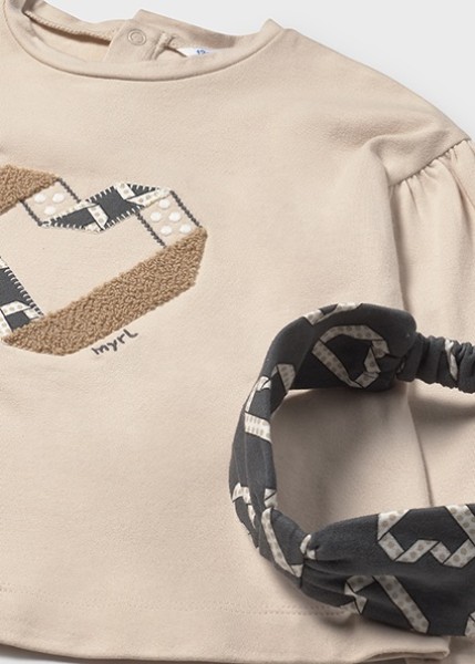 Σετ κολάν με κορδέλα - ΓΚΡΙ 12M