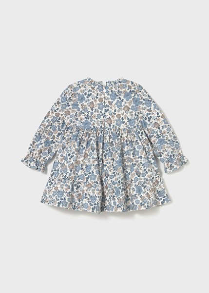 Φόρεμα βελούδινο σταμπωτό - ΓΑΛΑΖΙΟ 18M