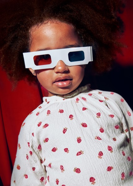 Μπλούζα μακρυμάνικη μακό γκοφρέ - ΚΟΚΚΙΝΟ 8Y