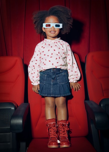 Μπλούζα μακρυμάνικη μακό γκοφρέ - ΚΟΚΚΙΝΟ 8Y