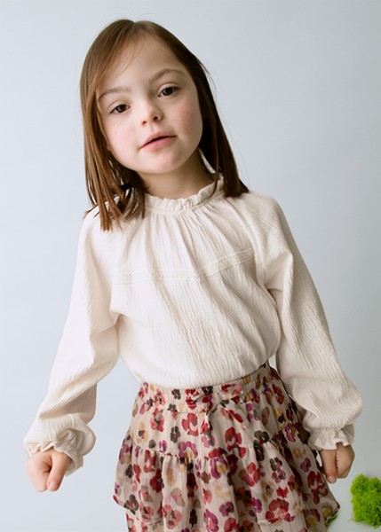 Μπλούζα μακρυμάνικη μακό γκοφρέ - ΜΑΚΙΑΤΟ 4Y