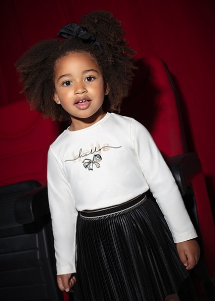 Μπλούζα μακρυμάνικη λαστιχάκι - ΕΚΡΟΥ 2Y