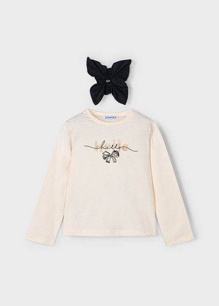 Μπλούζα μακρυμάνικη λαστιχάκι - ΕΚΡΟΥ 2Y