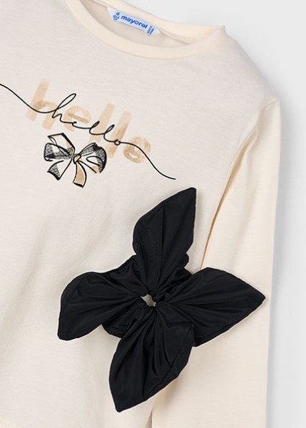 Μπλούζα μακρυμάνικη λαστιχάκι - ΕΚΡΟΥ 2Y